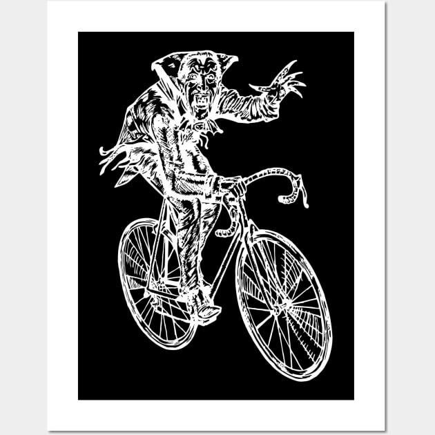 SEEMBO Vampire Cycling Bicycle Bicycling Cyclist Biking Bike Wall Art by SEEMBO